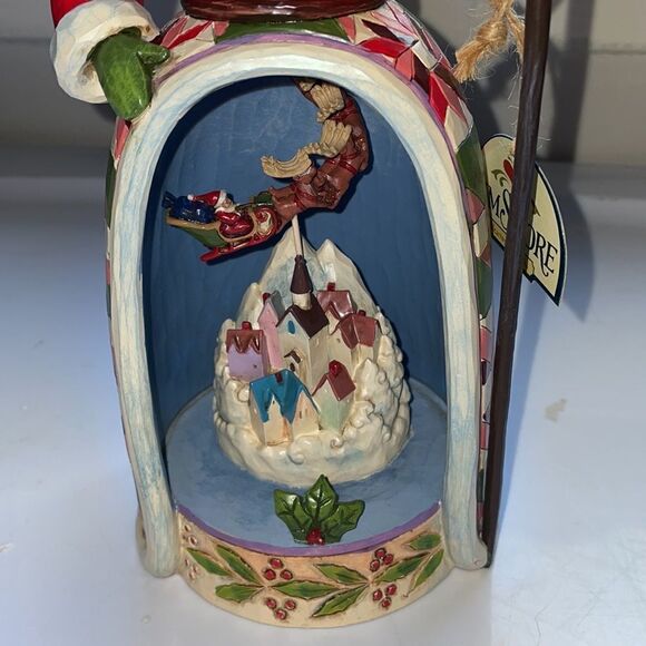 New in Box Jim Shore 2013 Christmas Magic Is All Around Santa/Lighted Scene - Picture 3 of 7